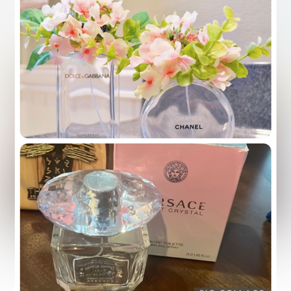 Empty Versace perfume size 1 fl oz offered with its box